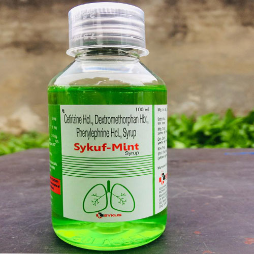 Product Name: Sykuf Mint, Compositions of are Cetirizine HCL, Dextromethorphan Hbc, Phenylephrine Hcl - Space Healthcare