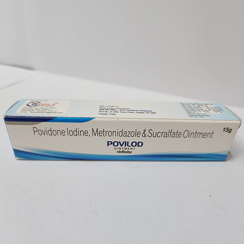 Product Name: Povilod, Compositions of Povilod are Povidone Iodine, Metronidazole & Sucralfate Ointment - Bkyula Biotech