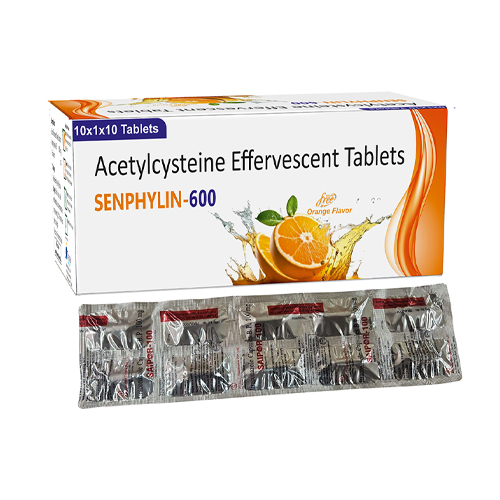 Product Name: Senphylin 600, Compositions of Senphylin 600 are Acetylcysteine Effervescent Tablets - Senen Biotech