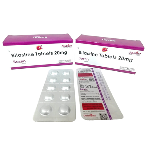 Product Name: Bestin, Compositions of Bestin are Bilastine Tablets 20mg - Oddiant Formulations