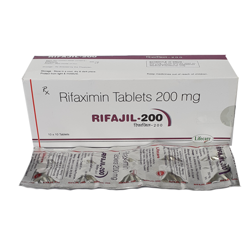 Product Name: Rifagil 200, Compositions of Rifagil 200 are Rifaximin Tablets 200mg - Lifecare Neuro Products Ltd.