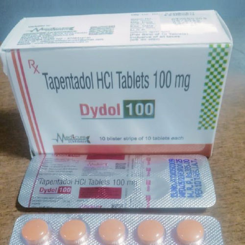 Product Name: DYdol 100, Compositions of DYdol 100 are Tapentadol HCL Tablets 100mg  - Medicure LifeSciences