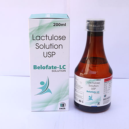 Product Name: Belofate LC, Compositions of Belofate LC are Lactulose Solution USP - Eviza Biotech Pvt. Ltd