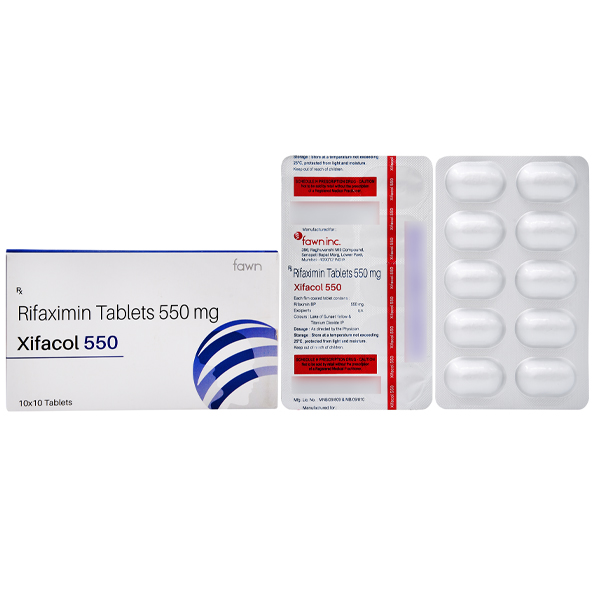 Product Name: XIFACOL 550, Compositions of Rifaximin 550 mg. are Rifaximin 550 mg. - Fawn Incorporation