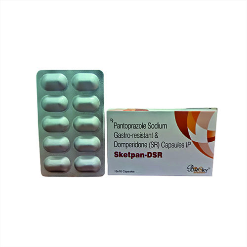 Product Name: Sketpan DSR, Compositions of Sketpan DSR are Pantoprazole Sodium Gastro-Resitant Domperidone(SR) Capsules IP - Biosky Remedies