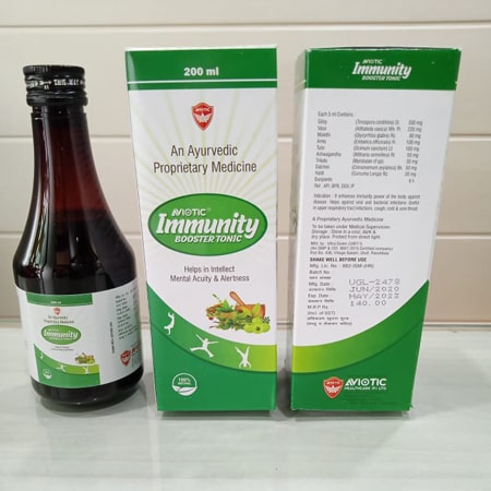 Product Name: Immunity Booster Tonic, Compositions of Immunity Booster Tonic are An Ayurvedic Proprietary Medicine - Aviotic Healthcare Pvt. Ltd