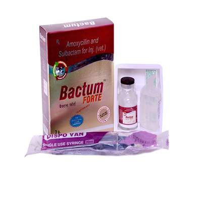 Product Name: Bactum Forte, Compositions of Bactum Forte are Amoxycillin & Sulbactam For Injection - ISKON REMEDIES