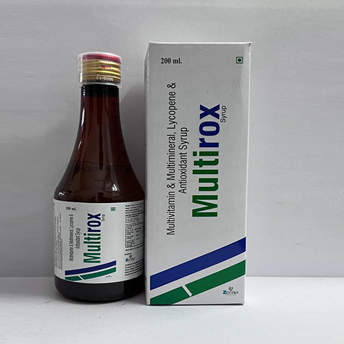Product Name: Multirox, Compositions of Multirox are Multivitamin & Multimineral, Lycopene & Antioxidant Syrup - Zenox Pharmaceuticals