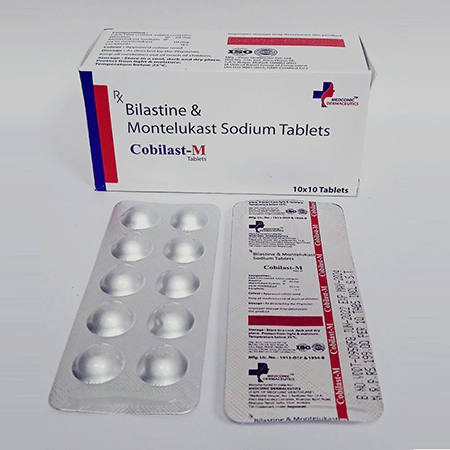 Product Name: Cobilast M, Compositions of Cobilast M are Bilastine & Montelukast Sodium Tablets - Ronish Bioceuticals