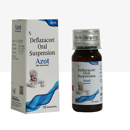 Product Name: AZOT, Compositions of AZOT are Deflazacort Oral Suspension - Mediquest Inc