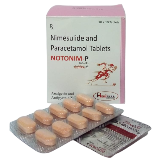 Product Name: Notonim P, Compositions of Notonim P are Nimesulide  and Paracetamol Tablets - Mediphar Lifesciences Private Limited