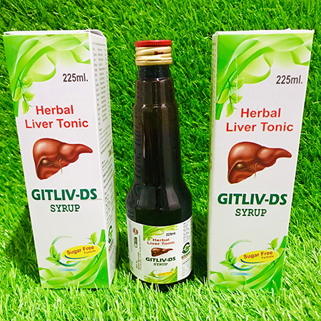 Product Name: Gitliv DS, Compositions of Gitliv DS are Herbal Liver Tonic - Gvans Biotech Pvt. Ltd
