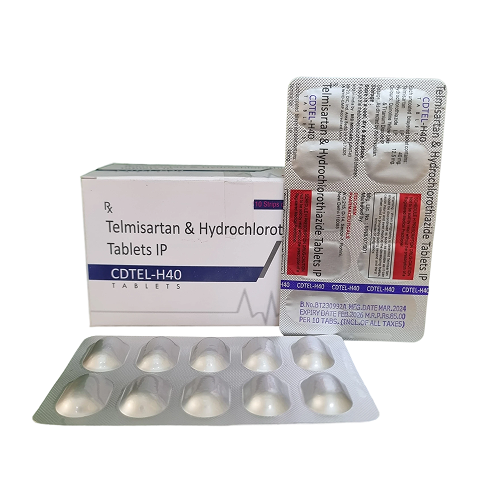 Product Name: Cdtel H40, Compositions of Cdtel H40 are Telmisartan & Hydrochlorothiazide Tablets IP - Dolchem Pharmaceuticals Private Limited