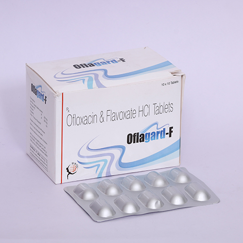Product Name: OFLAGARD F, Compositions of OFLAGARD F are Ofloxacin & Flavoxate HCL Tablets - Biomax Biotechnics Pvt. Ltd
