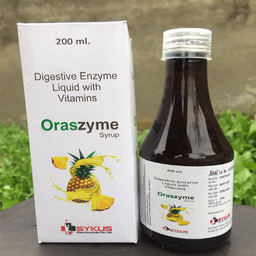 Product Name: Oraszyme, Compositions of Oraszyme are Digestive Enzyme Liquid With Vitamins - Space Healthcare