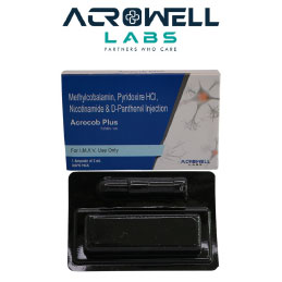 Product Name: Acrocob Plus, Compositions of are Methylcobalamin Pyridoxine HCL, Nicotinamide & D-Panthenol Injection - Acrowell Labs Private Limited