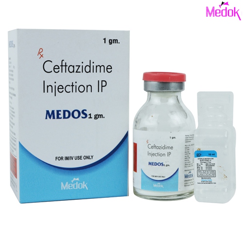 Product Name: Medos , Compositions of Medos  are Ceftazidime-1000mg - Medok Life Sciences Pvt. Ltd
