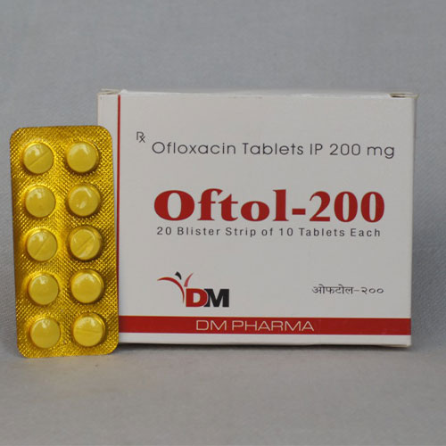 Product Name: Oftol 200, Compositions of Oftol 200 are Ofloxacin - DM Pharma
