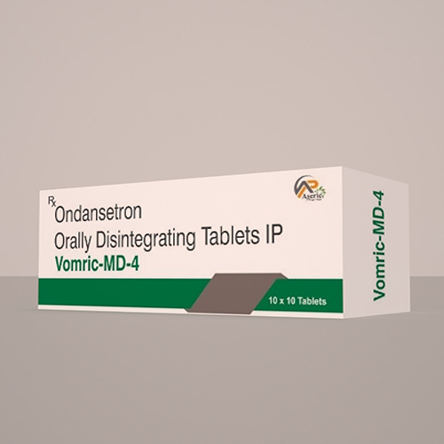 Product Name: Vomiric MD 4, Compositions of Vomiric MD 4 are Ondansetron Orally Disintegrating Tablets IP - Aseric Pharma