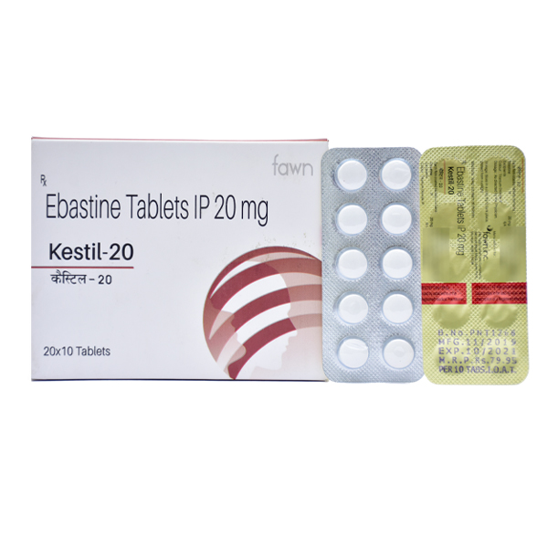 Product Name: KESTIL 20, Compositions of Ebastine I.P 20mg are Ebastine I.P 20mg - Fawn Incorporation