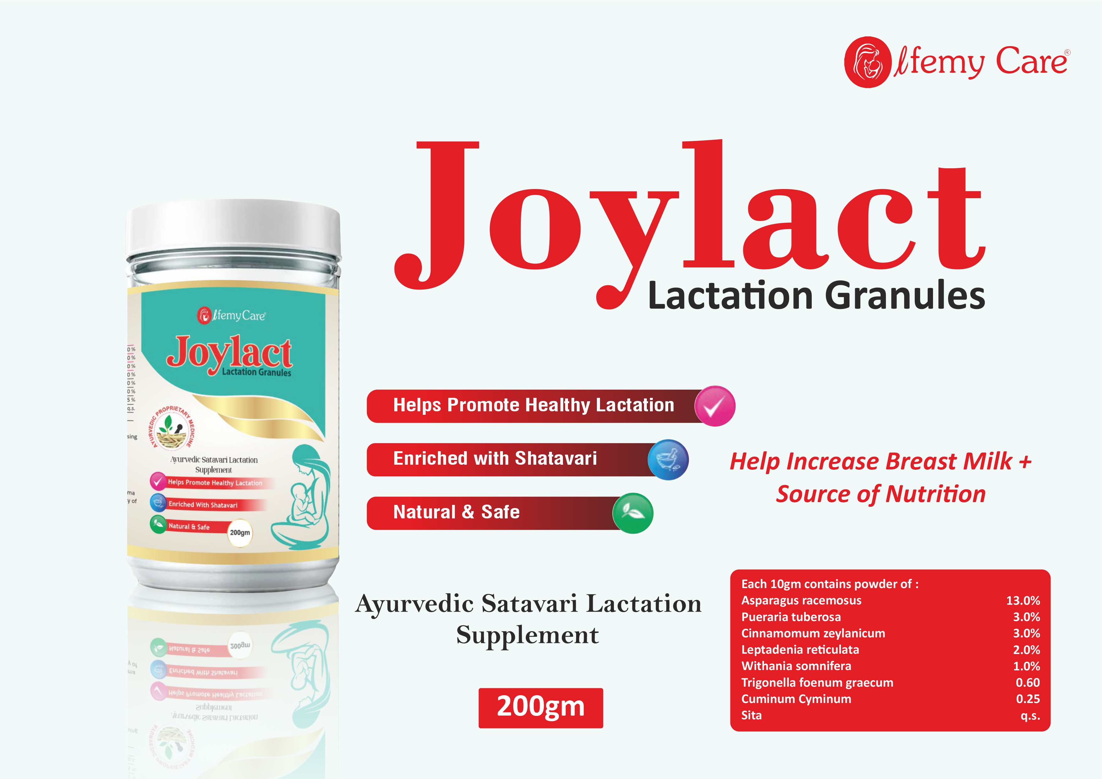 Product Name: Joylact, Compositions of Joylact are Lactation Granules - Olfemy Care