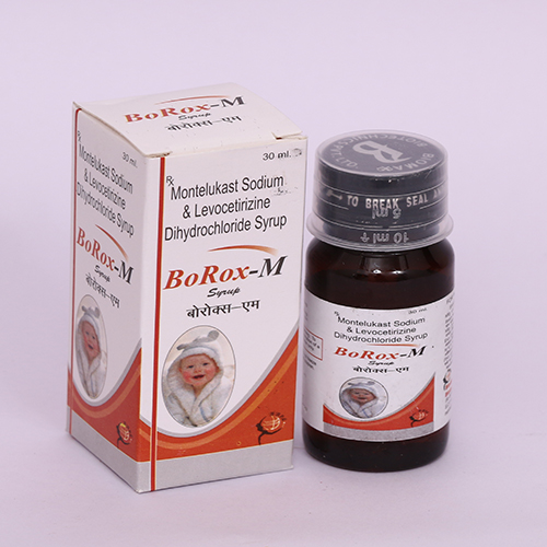 Product Name: BOROX M, Compositions of BOROX M are Montelukast Sodium & Levocetrizine Dihydrochloride Syrup - Biomax Biotechnics Pvt. Ltd