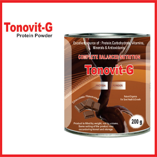Product Name: Tonovit G, Compositions of Tonovit G are Excellent Spurce of:Protien,Carbohydrate,Vitamins,Minerals & Antioxidants - Greef Formulations