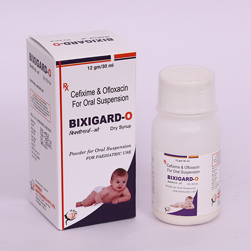 Product Name: BIXIGARD O, Compositions of BIXIGARD O are Cefixime & Ofloxacin For Oral Suspension - Biomax Biotechnics Pvt. Ltd