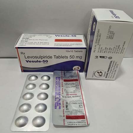 Product Name: Vesule 50, Compositions of Vesule 50 are Levosulpiride Tablets 50 mg - Biotanic Pharmaceuticals