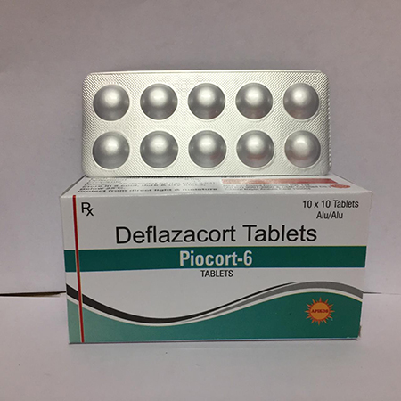 Product Name: PIOCORT 6, Compositions of PIOCORT 6 are Deflazacort Tablets - Apikos Pharma