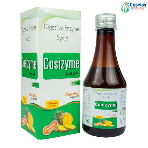 Product Name: COSIZYME, Compositions of COSIZYME are FUNGAL DIASTASE+PEPESIN SYRUP - Cosway Biosciences