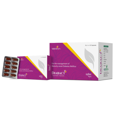 Product Name: Diabact, Compositions of Diabact are For the management of Maturity onset Diabetes Mellitus - Sbherbals