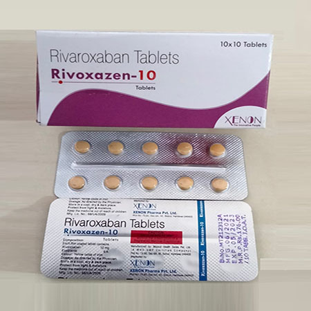 Product Name: Rivoxazen 10, Compositions of Rivoxazen 10 are Rivaroxaban Tablets - Xenon Pharma Pvt. Ltd