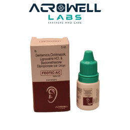 Product Name: Feotic AC, Compositions of Feotic AC are Gentamicin, Clotrimazole, Lignocaine HCL, And Beclomethasone Dipropionate Ear Drops - Acrowell Labs Private Limited