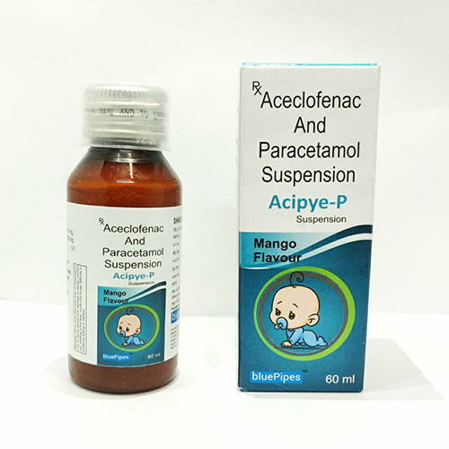 Product Name: ACIPYE P SYRUP, Compositions of ACIPYE P SYRUP are Aceclofenac And Paracetamol Suspension - Bluepipes Healthcare