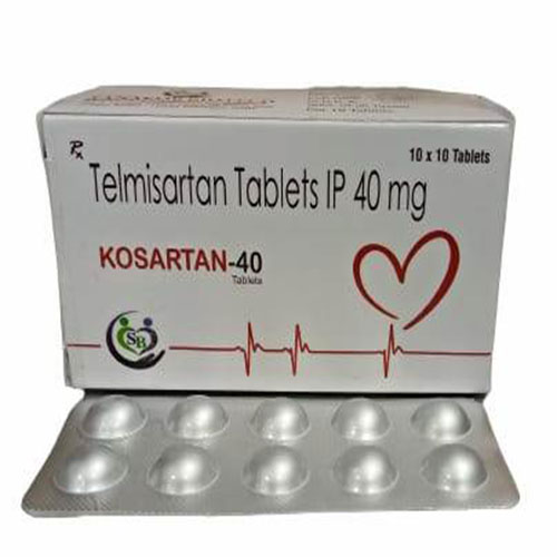 Product Name: KOSARTAN 40, Compositions of are Telmisartin 40mg - Edelweiss Lifecare