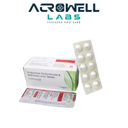 Product Name: Welldrot DM, Compositions of are Drotaverine Hydrochloride & Mefenamic Acid Tablets - Acrowell Labs Private Limited