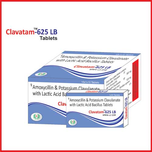 Product Name: Calvatum 625 LB, Compositions of Calvatum 625 LB are Amoxylin,Potassium Clavulanate with Lactic Acid Basillus Tablets - Greef Formulations
