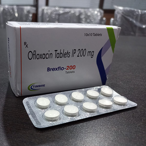Product Name: Brexflo 200, Compositions of Brexflo 200 are Ofloxacin Tablets IP 200mg - Timbre Healthcare