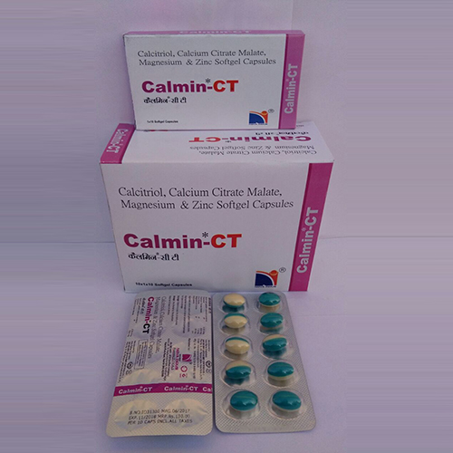 Product Name: Calmin CT, Compositions of Calmin CT are Calcitriol,Calcium Citrate Malate Zinc & Magnesium Softgel Capsules - Nova Indus Pharmaceuticals