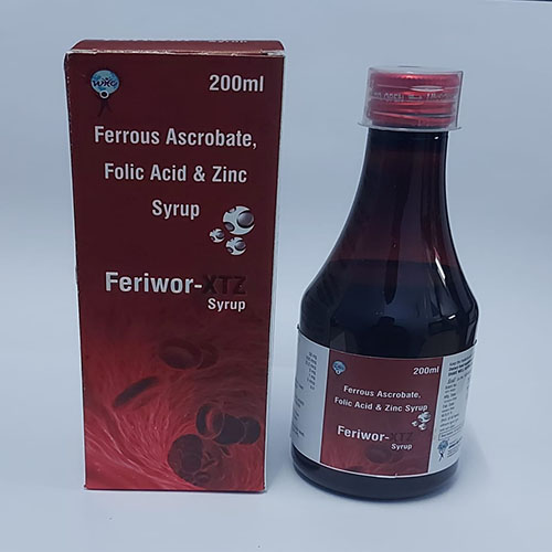 Product Name: Feriwor XTZ, Compositions of Feriwor XTZ are ferrous Ascorbate ,folic Acid & Zinc Syrup - WHC World Healthcare