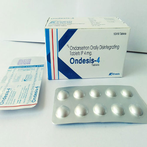 Product Name: Ondesis 4, Compositions of Ondansetron 4mg are Ondansetron 4mg - Kinesis Biocare