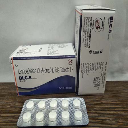 Product Name: Blc 5, Compositions of Blc 5 are Levocetirizine Di-Hydrochloride Tablets I.P. - Biotanic Pharmaceuticals