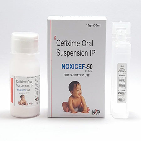 Product Name: Noxicef 50, Compositions of Noxicef 50 are Cefixime Oral Suspension IP - Noxxon Pharmaceuticals Private Limited