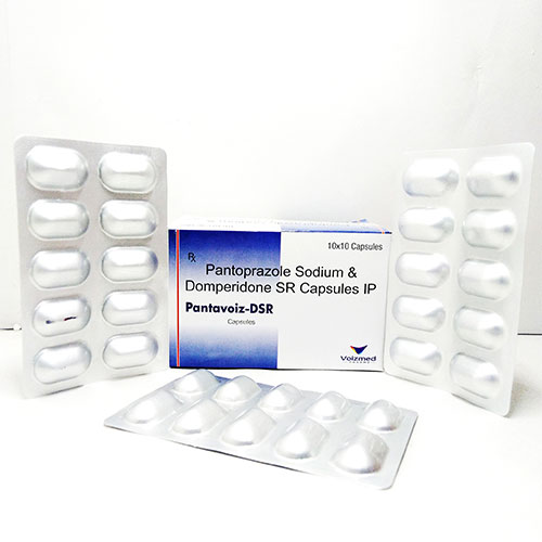 Product Name: Pantavoiz DSR, Compositions of Pantavoiz DSR are Pantaprazole 40mg + Domperidone 30mg - Voizmed Pharma Private Limited
