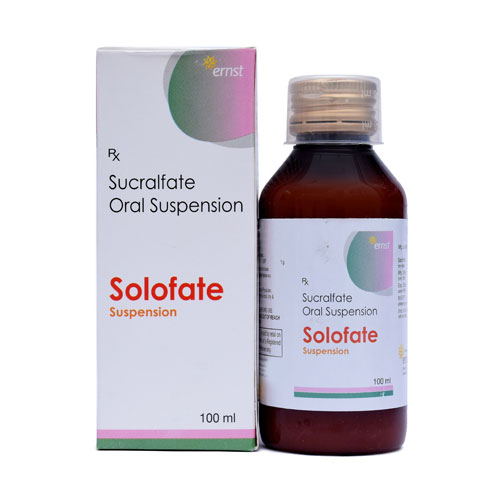 Product Name: SOLOFATE, Compositions of SOLOFATE are Sucralfate 1000 mg  - Ernst Pharmacia