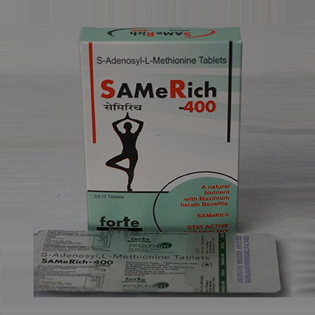 Product Name: Samerich 400, Compositions of Samerich 400 are S-Adenosyl-L-Methionine Tablets - Zegchem