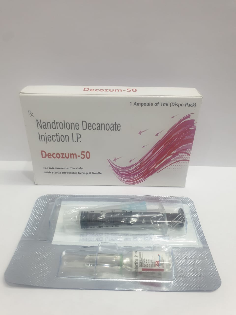 Product Name: Decozum 50, Compositions of Nandrolone Decanoate Injection IP are Nandrolone Decanoate Injection IP - Zumax Biocare