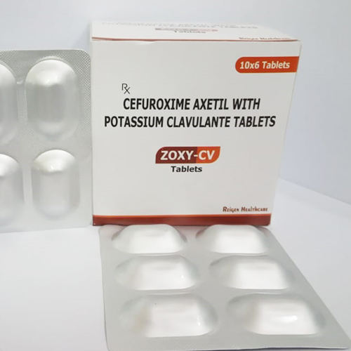 Product Name: ZOXY CV Tablets, Compositions of ZOXY CV Tablets are Cefuroxime  CALVANIC ACID - JV Healthcare