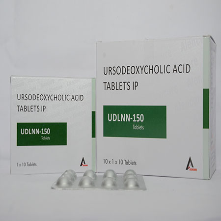 Product Name: UDLNN 150, Compositions of UDLNN 150 are Ursodeoxycholic Acid IP - Alencure Biotech Pvt Ltd